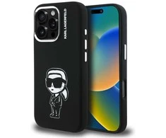 „Karl Lagerfeld“ silikoninis „Karl Sketch MagSafe“ dėklas, skirtas „iPhone 16 Pro Max“ – Juodas