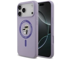 Karl Lagerfeld Silicone Karl&Choupette Ring MagSafe dėklas, skirtas iPhone 18 Pro Max / iPhone 17 Pro Max P