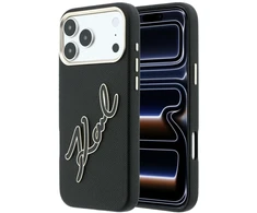 Dėklas Karl Lagerfeld Smooth Big Resin Signature Logo Case for iPhone 18 Pro Max / 17 Pro Max - Juodas