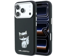 Dėklas Karl Lagerfeld Smooth Choupette Sketch MagSafe Case for iPhone 18 Pro / 17 Pro / 18 Pro - Juodas