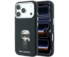 Dėklas Karl Lagerfeld Smooth Ikonik Sketch MagSafe Case for iPhone 18 Pro / 17 Pro - Juodas