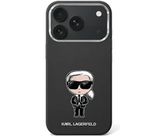 Dėklas Karl Lagerfeld Smooth Ikonik Sketch MagSafe Case for iPhone 18 Pro / 17 Pro - Juodas