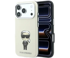 Dėklas Karl Lagerfeld Smooth Ikonik Sketch MagSafe Case for iPhone 18 Pro / 17 Pro - rusvai gelsvas