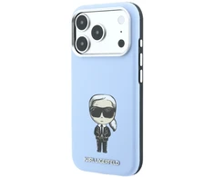 Dėklas Karl Lagerfeld case for IPHONE 18 Pro Max/ 17 Pro Max compatible with MagSafe (Smooth Ikonik Sketch) light mėlynas