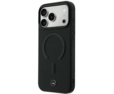 Dėklas Mercedes Leather 3D MagSafe do iPhone 18 Pro / 17 Pro juoda