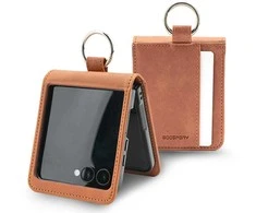 Mercury Basic Diary dėklas skirtas Samsung Galaxy Z Flip7 Light rudos spalvos