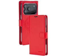 Mercury BlueMoon Diary MagSafe Dėklas skirtas iPhone 17 Pro / 18 Pro Raudona
