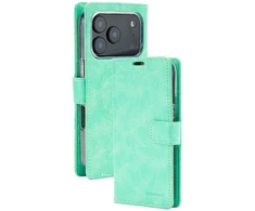 Mercury BlueMoon Diary MagSafe Dėklas skirtas iPhone 17 Pro / 18 Pro Mint