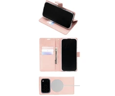 Mercury BlueMoon Diary MagSafe Dėklas skirtas iPhone 17 Pro / 18 Pro Rose Gold