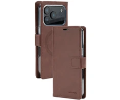 Mercury BlueMoon Diary MagSafe Dėklas skirtas iPhone 17 Pro / 18 Pro Brown