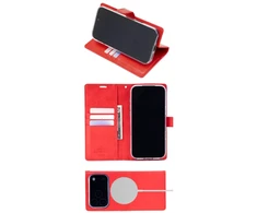 Mercury BlueMoon Diary MagSafe Dėklas skirtas iPhone 17 Pro Max / 18 Pro Max Raudona