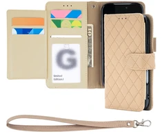 Dėklas Mercury Luxe Diary do iPhone 17 Pro / 18 Pro smėlio spalva