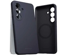 Dėklas Mercury Pure Magsafe Silicon Case Samsung S942 S26 tamsiai mėlynas