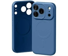 Mercury Semi-Silicone MagSafe dėklas skirtas Apple iPhone 17 Pro mėlynos spalvos