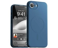 Dėklas Case Mercury Semi-Silicone MagSafe Apple iPhone 16E mėlynos spalvos
