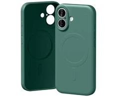 Mercury Semi-Silicone MagSafe dėklas Apple iPhone 17 žalios spalvos