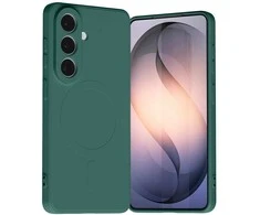 Mercury pusiau silikoninis „MagSafe“ dėklas, skirtas „Samsung Galaxy S26“, žalias
