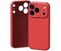 Mercury Semi-Silicone MagSafe dėklas skirtas Apple iPhone 17 Pro raudonos spalvos
