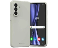 Dėklas Mercury Silicone Samsung A56 pilkos spalvos/stone