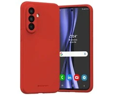 Dėklas Mercury Silicone Samsung A56 raudonos spalvos/red