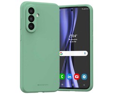 Dėklas Mercury Silicone Samsung A56 žalios spalvos/žalias