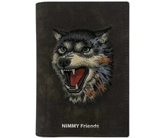 Passport dėklas Nimmy wallet Raptor Wolf rudos spalvos