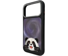 Dėklas NIMMY case BIG EYED LYING GIANT PANDA compatible with MagSafe for IPHONE 18 Pro Max/17 Pro Max juodas