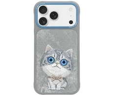 NIMMY dėklas BIG EYED PET 2.0 Cat, skirtas IPHONE 17 pilka