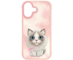 NIMMY dėklas BIG EYED PET 2.0 Cat, skirtas IPHONE 17, rožinis