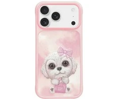 NIMMY dėklas BIG EYED PET 2.0 Dog, skirtas IPHONE 17 Pro, rožinis