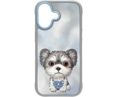 Dėklas Nimmy Big Eyed Pet 2.0 Dog skirtas Apple iPhone 17 pilkos spalvos