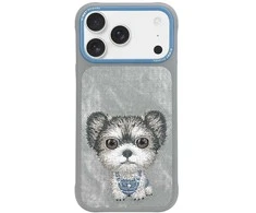 Dėklas Nimmy Big Eyed Pet 2.0 Dog skirtas Apple iPhone 17 pilkos spalvos