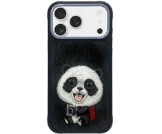 Dėklas NIMMY case BIG EYED PET 2.0 Panda for IPHONE 17 juodas