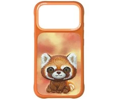 Dėklas Nimmy Big Eyed Pet 2.0 Raccoon case for iPhone 17 Pro - oranžinis