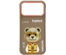 Dėklas Nimmy Cool&amp;Cute 2.0 Bear Case for iPhone 17 Pro Max - rusvai gelsvas