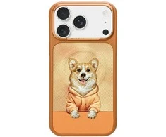 Dėklas NIMMY case GENTLE PETS SERIES DOG compatible with MagSafe for IPHONE 17 Pro Max oranžinis