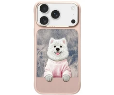 Dėklas NIMMY case GENTLE PETS SERIES DOG compatible with MagSafe for IPHONE 18 Pro Max/17 Pro Max rožinė