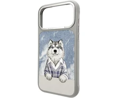 Dėklas NIMMY case GENTLE PETS SERIES DOG compatible with MagSafe for IPHONE 18 Pro/17 Pro pilkas