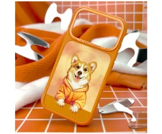 Dėklas NIMMY case GENTLE PETS SERIES DOG compatible with MagSafe for IPHONE 18 Pro Max/17 Pro Max oranžinis