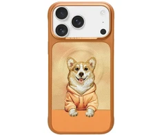 Dėklas NIMMY case GENTLE PETS SERIES DOG compatible with MagSafe for IPHONE 18 Pro Max/17 Pro Max oranžinis