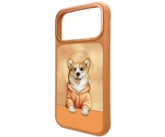 Dėklas NIMMY case GENTLE PETS SERIES DOG compatible with MagSafe for IPHONE 18 Pro/17 Pro oranžinis