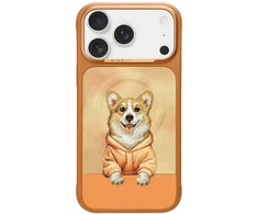 Dėklas NIMMY case GENTLE PETS SERIES DOG compatible with MagSafe for IPHONE 18 Pro/17 Pro oranžinis