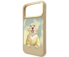 Dėklas NIMMY case GENTLE PETS SERIES DOG compatible with MagSafe for IPHONE 18 Pro Max/17 Pro Max ruda