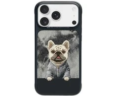 „Nimmy Gentle Pets“ serijos šunims skirtas „MagSafe“ dėklas, skirtas „iPhone 17 Pro Max“ - juodas