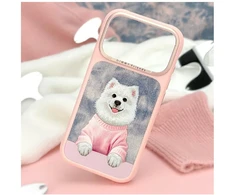 Dėklas NIMMY case GENTLE PETS SERIES DOG compatible with MagSafe for IPHONE 18 Pro Max/17 Pro Max rožinė