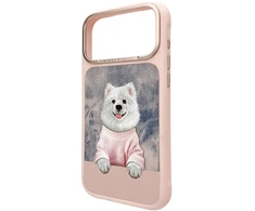 Dėklas NIMMY case GENTLE PETS SERIES DOG compatible with MagSafe for IPHONE 18 Pro/17 Pro pink