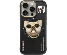 Dėklas Nimmy Glasses Cool Dog MagSafe Apple iPhone 16 Pro juodos spalvos