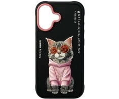 „Nimmy Glasses“ „Cool Cat“ dėklas, skirtas „iPhone 17“ – juodas