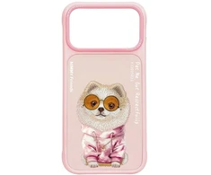 Dėklas NIMMY case GLASSES COOL DOG for IPHONE 18 Pro Max/17 Pro Max pink