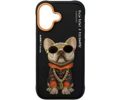 Dėklas NIMMY case GLASSES COOL DOG for IPHONE 17 juodas